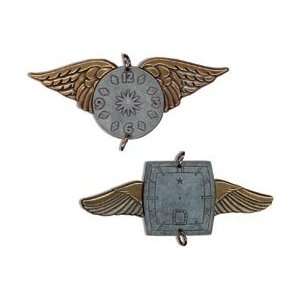  Watch Face Charms 2/Pkg Time Flies