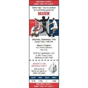  Boston Red Sox Colored Ticket Invitation Sports 