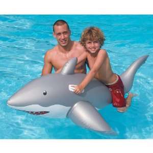 Giant Great White Shark RIDE ON Swimming Pool Inflatable Toy:  