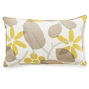  Bethe Flower Linen Pillow in Light Brown: Home & Kitchen