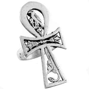  Egyptian Jewelry Silver Horus Ankh Ring Jewelry