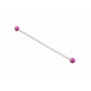  Stainless Steel Industrial Barbell   14g: Jewelry