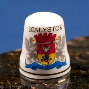  Ceramic Thimble   Bialystok City Crest: Kitchen & Dining