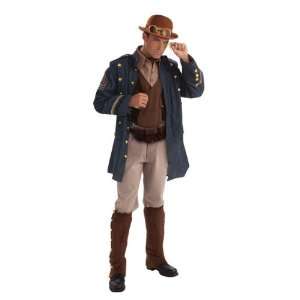 pc steampunk general ascot, shirt w/attached vest and jacket blue o 