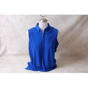  New DKNY Golf Womens Sleeveless Golf Shirt Color:Blue 