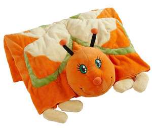 My Pillow Pets Plush Blanket: Orange Butterfly *New*  