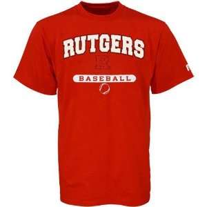  Russell Rutgers Scarlet Knights Scarlet Baseball T shirt 