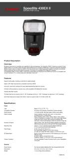 New Canon Speedlite flash 430EX II for 600d,60d,7D 718122096664  