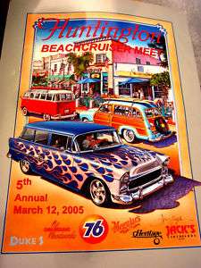 Hot Rod Surfing, Huntington Beach Meet Poster 05  