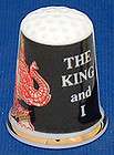     THE KING AND I   fine bone china thimble by Cottage Thimbles