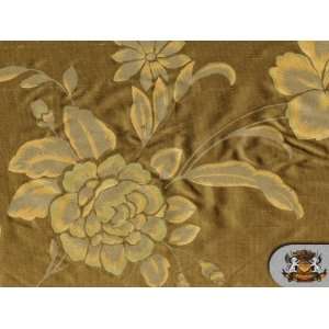  100% Silk Taffeta Print Gold Rose Fabric / 54 Wide / By 