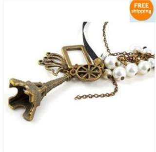 Fashion New Ancient Tower Retro Style Sweater Necklace x167  