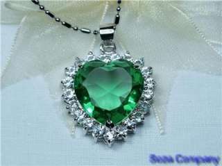 SZ10,  Heart Of The Ocean  Necklace Series, Emerald  