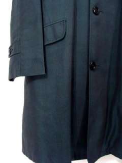 vintage 50s Cravenette EMERALD GREEN Glen Plaid Lined Overcoat Top 