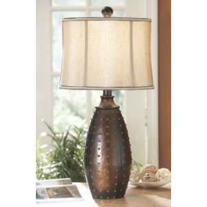   STUDDED DETAILING RD DRUM SHADE LEATHER POLYSTONE