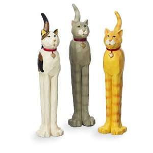   Seasons of Cannon Falls Tall Cats Ornaments, Set of 3: Home & Kitchen
