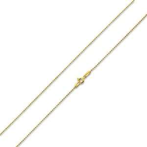   14K Gold Plated Silver Italian 16 Bead Chain 1.2MM Jewelry