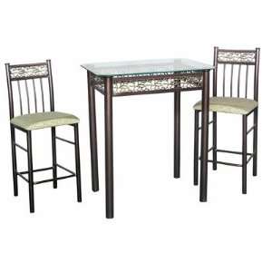  Three Piece Bistro Table Set in Bronze Furniture & Decor