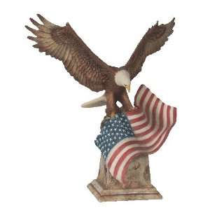   Studios 3877 Patriot Eagle and American Flag Sculpture Everything