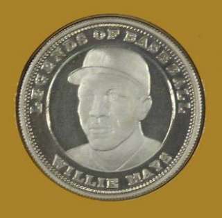 Willie Mays BHOF Pure Silver Proof Coin on Card ***  