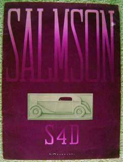 SALMSON 1935 S4D PRESTIGE BROCHURE  