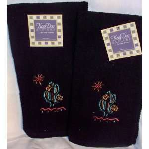  Kay Dee Designs Black Towel with Cactus