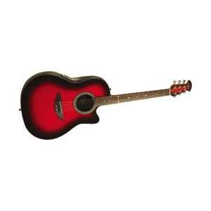   Acoustic Electric Guitar (Black Cherry Burst) Musical Instruments