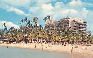 1960s Hilton Hawaiian Village Hotel beach Hawaii  