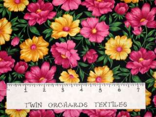 Cotton Fabric Northcott October Cosmos Floral 1/2 Yds  