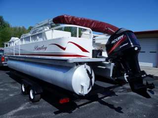 2004 BENTLEY 244 FISH 24FT PONTOON BOAT 115HP WITH TRAILER AND TOP 