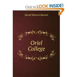  Oriel college, David Watson Rannie Books