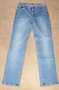NEW YORK JEANS WOMENS BLUE JEANS SIZE 12 TALL 32  W x 33 INSEAM 