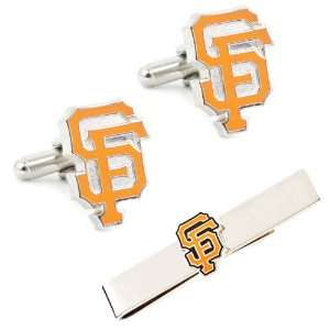  San Francisco Giants Cufflinks and Tie Bar Gift Set 