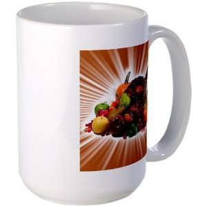   : Large Mug Coffee Drink Cup Thanksgiving Cornucopia: Everything Else