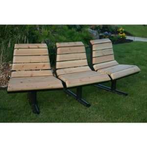   Naturals Wood Downtown Convex Curved Park Bench: Patio, Lawn & Garden