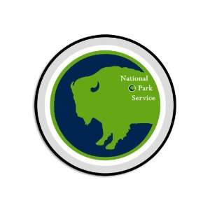    Round National Park Service Buffalo Seal Sticker: Everything Else