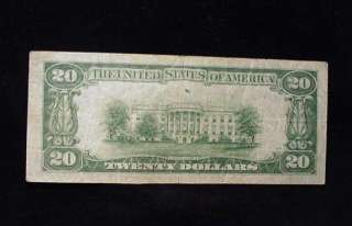 Series of 1934 A*STAR $20 Federal Reserve Note L  SF District VERY 