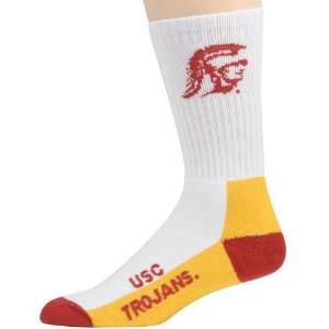 USC Trojans Youth Tri Color Team Logo Tall Socks:  Sports 