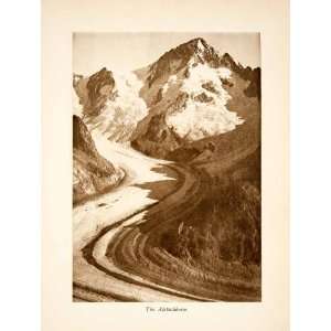   Mountain Switzerland Peak Glacier Summit Art   Original Photogravure