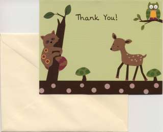 These adorable baby shower thank you cards match the Lambs & Ivy 