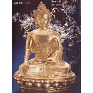  Sitting Buddha Brass Statue: Home & Kitchen
