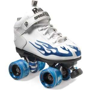 Rock Blue Flame Twister Quad Speed Roller Skates   Size 1:  