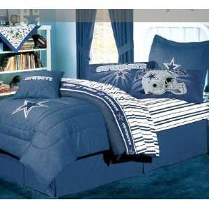  Dallas Cowboys Blue Denim Twin Size Comforter and Sheet 
