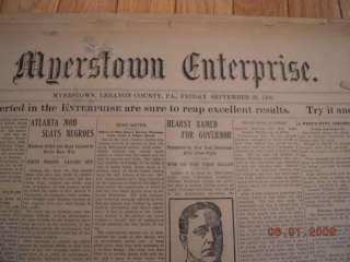 1906 1909 antique BOUND NEWSPAPERS cooper MYERSTOWN PA  