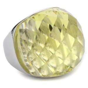   Bryant Park Silver Lemon Color Stone Fashion Ring, Size 7: Jewelry