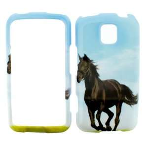   OPTIMUS M BLACK STALLION HORSE COVER CASE: Cell Phones & Accessories