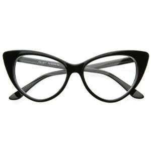  Super Cat Eye Glasses Vintage Inspired Mod Fashion Clear 