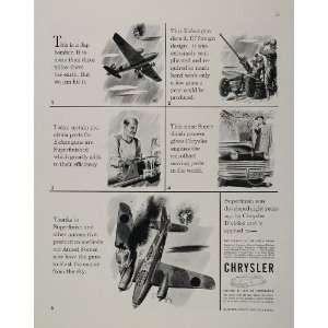  1944 Ad Chrysler Superfinish Bofors Gun Japanese Bomber 