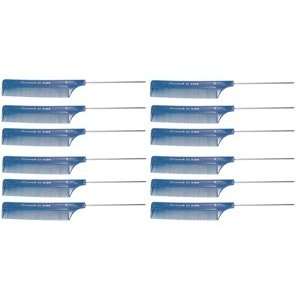   Comare 8 Stainless Steel Tail Comb Regular Teeth (Pack of 12): Beauty