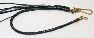 New brass genuine leather mens biker wallet chain belt handmade key 